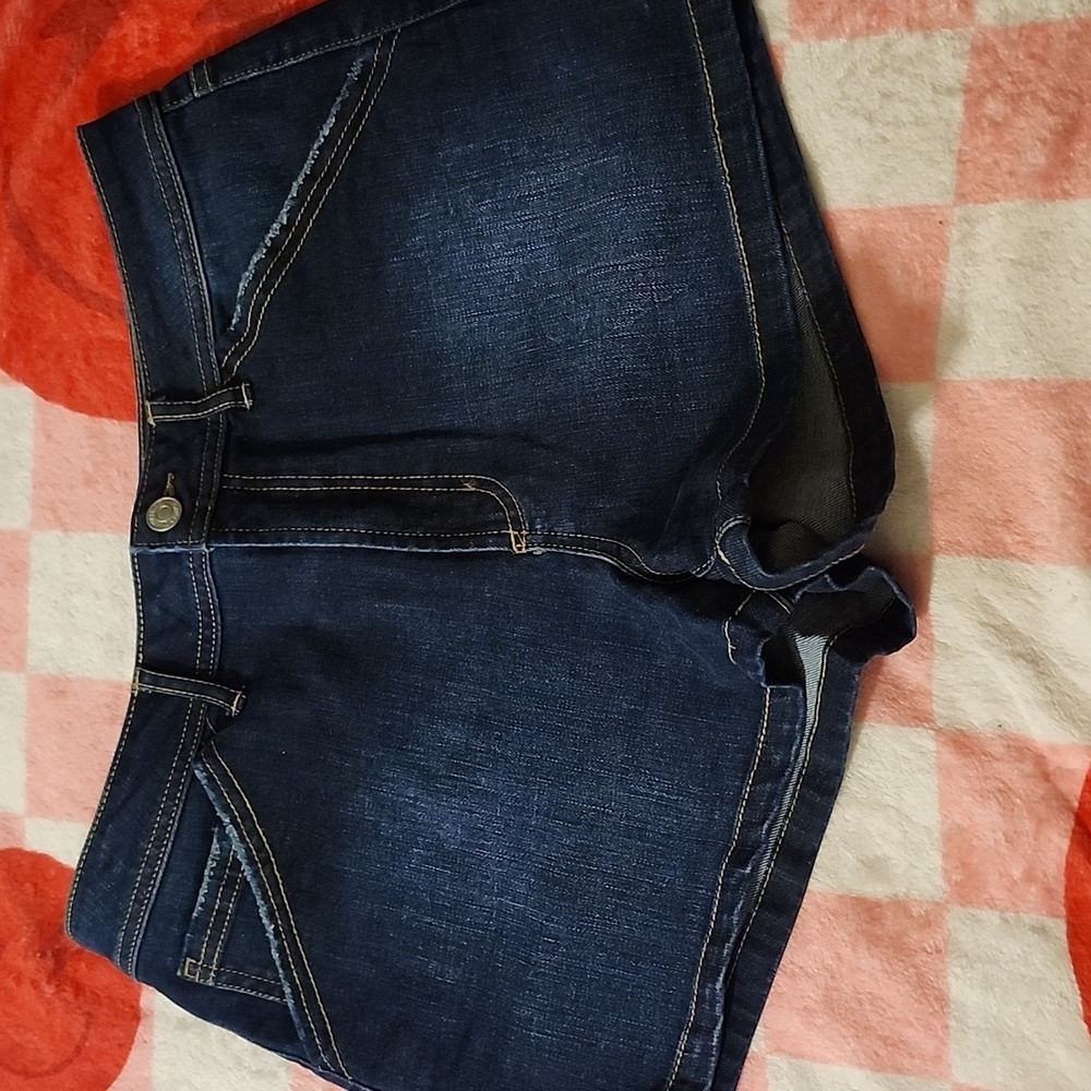 Dark Blue Denim Shorts